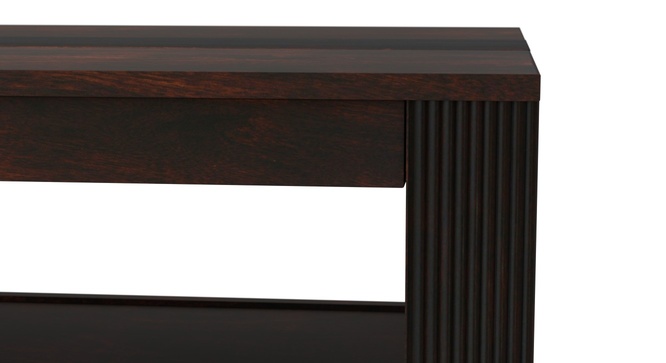 Stripto Coffee Table With Shelves(Mahogany)